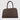 Braun Büffel Rhomby leather tote bag in soil brown, back view with structured silhouette and top handles