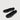 Braun Buffel black leather flat shoes pair