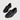Braun Buffel black leather loafers shown as a pair