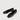 Pair of black leather ballet flats with refined front detail by Braun Buffel