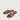 Pair of brown leather sandals with crossover straps by Braun Buffel